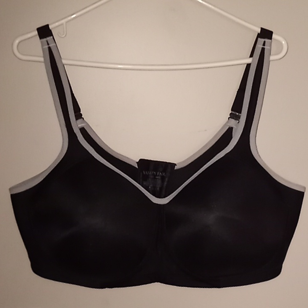 Vanity Fair Padded Black and Gray Bra Size 44D